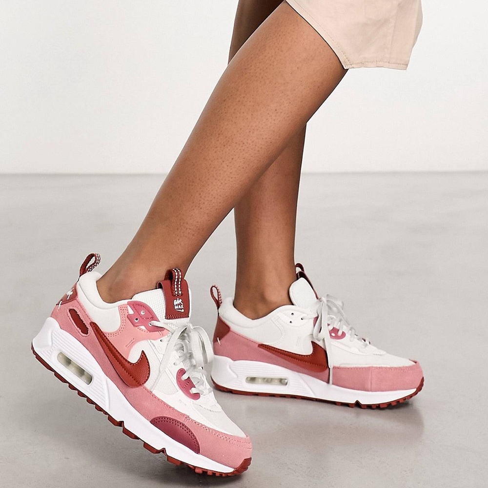 Nike Red and Orange Sneakers with Air Max Comfort